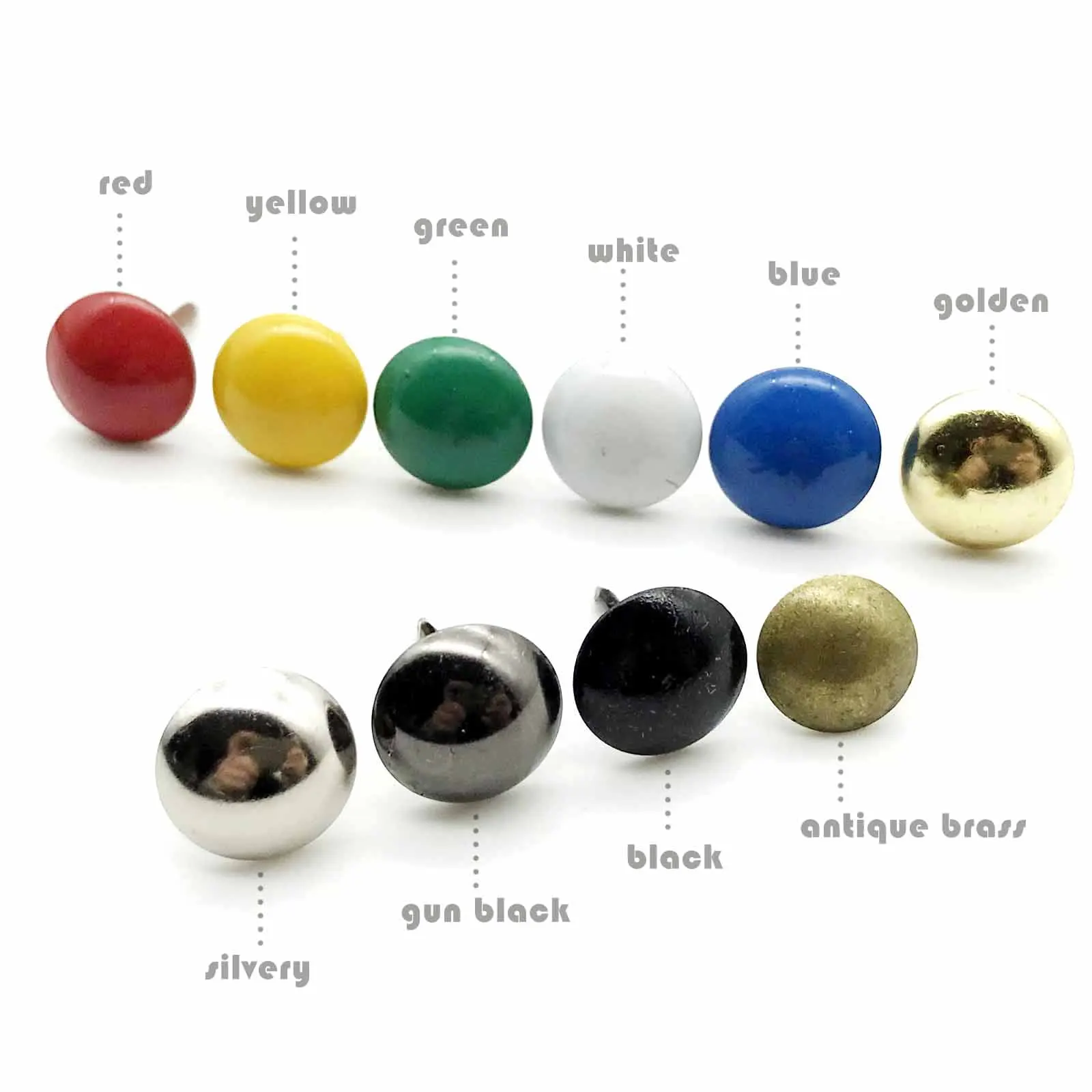 25pcs Upholstery Nail Jewelry Chest Wine Case Wooden Box Sofa Shoes Wall Decorative Tack Stud Pushpin Doornail Thumbtack 10/11mm upholstery nails