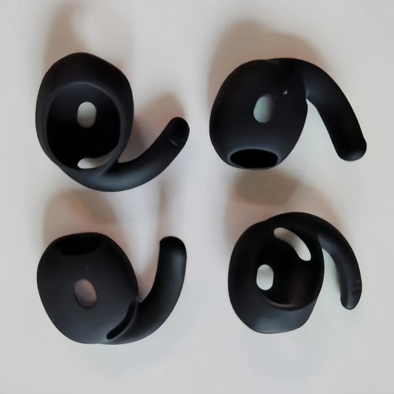 Silicone Ear Hooks and Anti-Slip Ear Tips Covers for a Secure Fit (2 Pairs)