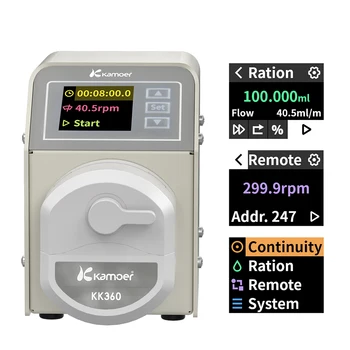 Kamoer 180ml/min M2-KK360-B Multi-channel Peristaltic Pump 24V Quick Tube Change High Precision Closed Loop Motor 300rpm for Lab 1