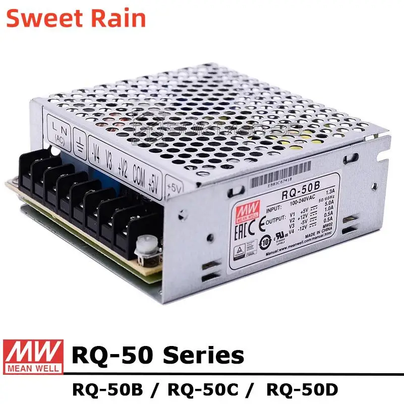 

Mean Well RQ-50 Series AC/DC 50W Quad Output Switching Power Supply RQ-50B RQ-50C RQ-50D