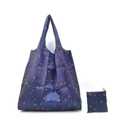 Eco - Friendly Reusable Folding Tote Bag (Star moon)