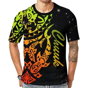 CHUUK Country Flag Tribal Culture Retro Customize pattern Print Men/Women Summer Short Sleeves T-Shirts Polynesian Island