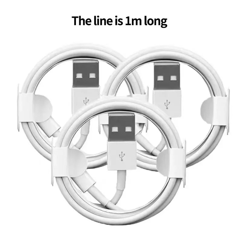 50개/묶음 1m 3FT 철제 싱크 데이터 USB 충전 케이블 공장 직송 X XS XR MAX 6 7 8 11 12 13 14용