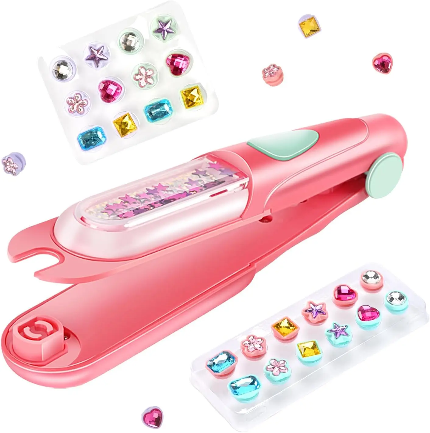 Children's DIY Bead Drilling Machine Set Interaction Girl's Home Decoration Drilling Machine Pretend Play Cosmetic Toy Gift