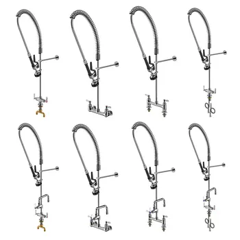 Pre Rinse Sprayer ก๊อกน้ําห้องครัวเชิงพาณิชย์อุตสาหกรรม Pre Rinse ฤดูใบไม้ผลิก๊อกน้ําแบบดึงลง Sprayer Kitchen multi-function de 1