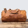 Cowhide Leather Duffle Weekender Bags Carry On Messenger Bag Men's Vintage Duffel Travel Bag Gym Sport Tote Bags Leathfocus 3