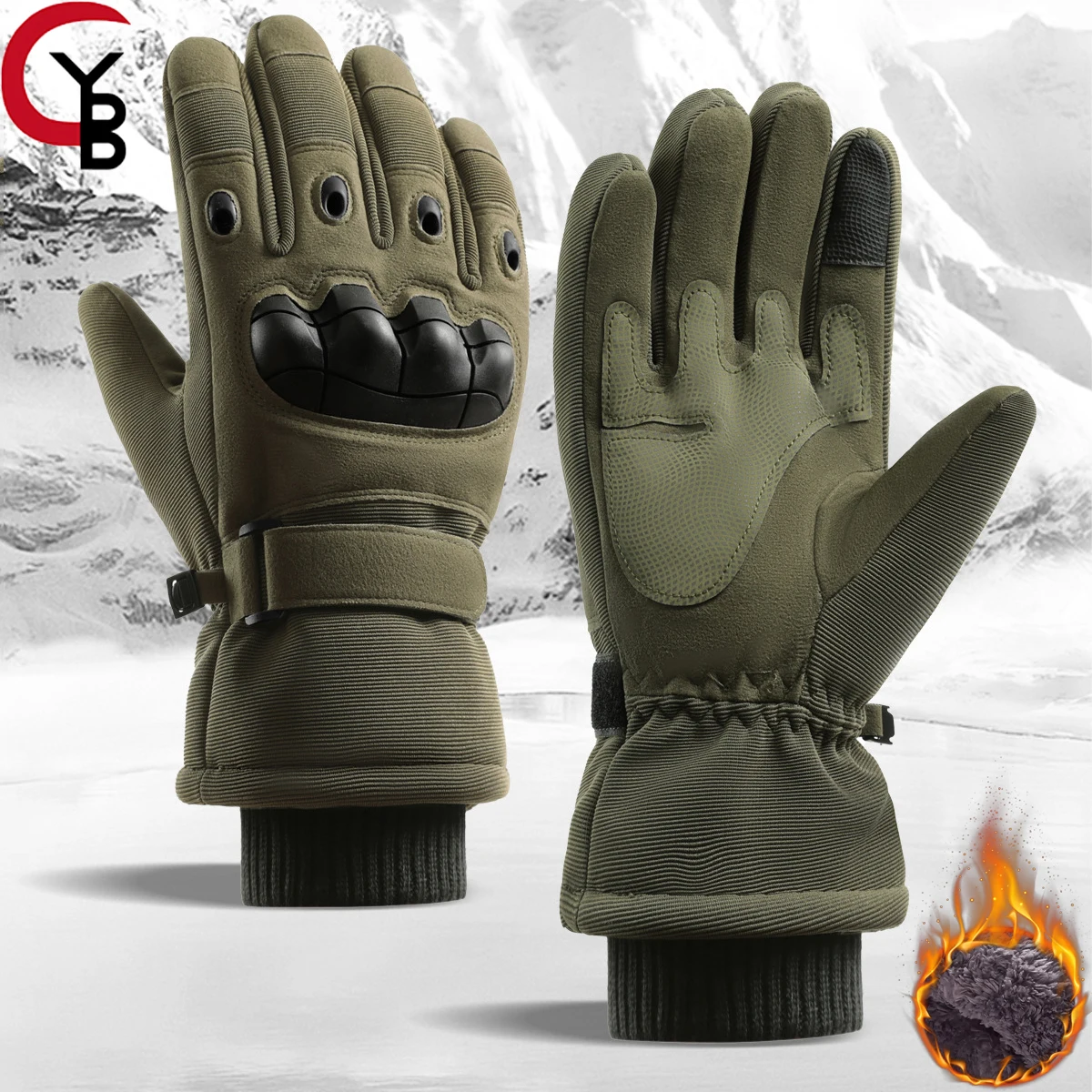 -20℃/-4&deg;F ColdProof Winter Gloves,Impact/Tactical Winter Gloves,Anti-Slip,Touch Screen Ski Gloves,Safety, Impact Protection