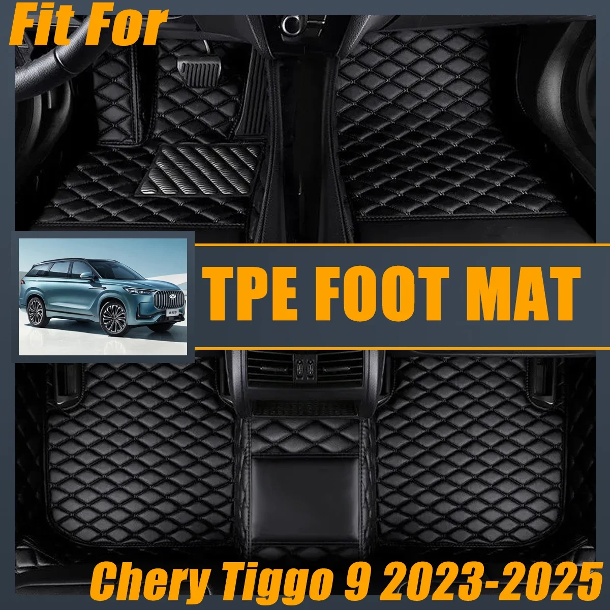 

Car Floor Mats LHD For Chery Tiggo 9 2023-2025 2024 Rug Dirt-resistant TPE Foot Waterproof Pad Custom Liner Mat Car Accessories