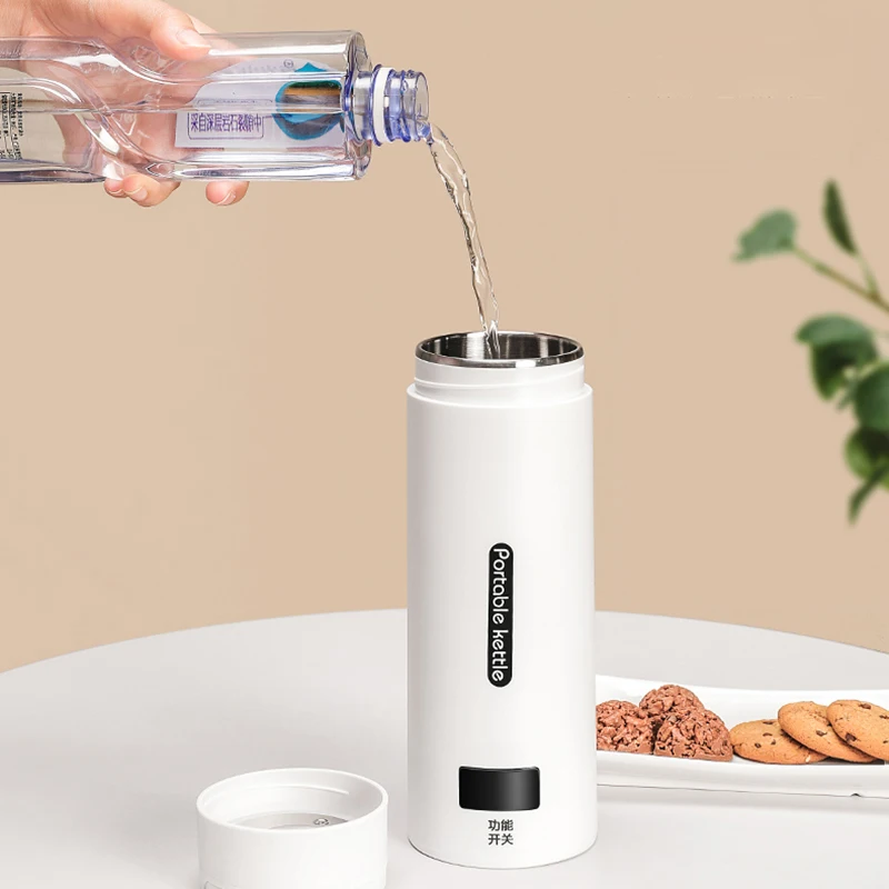 500ml Portable Electric Kettle Travel Boiling Water Cup Smart Heating Cup Temperature Control Kettle with Digital Display 220V 4