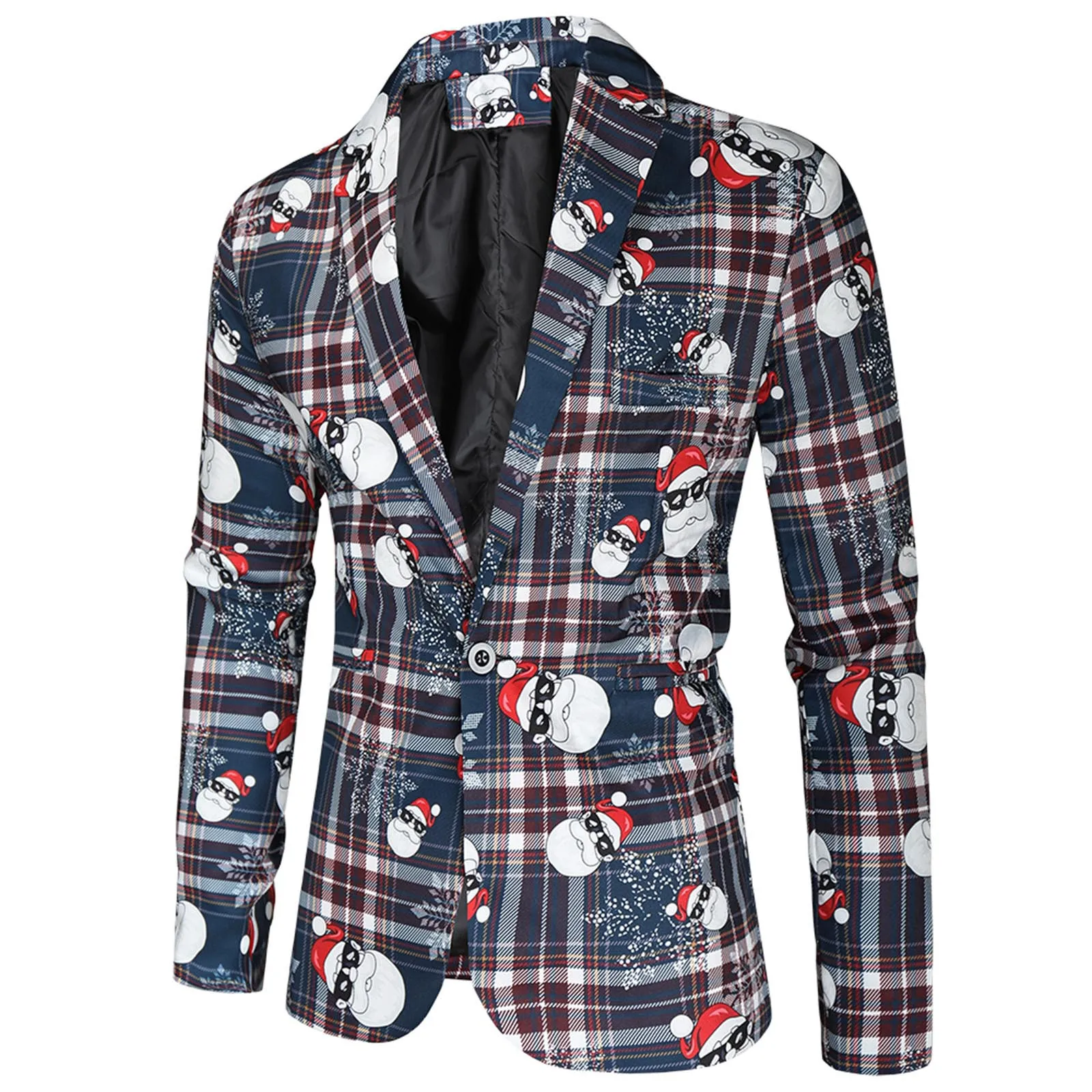 Valentine's Gift Men's Fashion Suit Party Coat Casual Slim Fit Blazer Buttons Suit 3D heart Print Painting Blazers Jacket Men 3