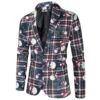 Valentine's Gift Men's Fashion Suit Party Coat Casual Slim Fit Blazer Buttons Suit 3D heart Print Painting Blazers Jacket Men 3