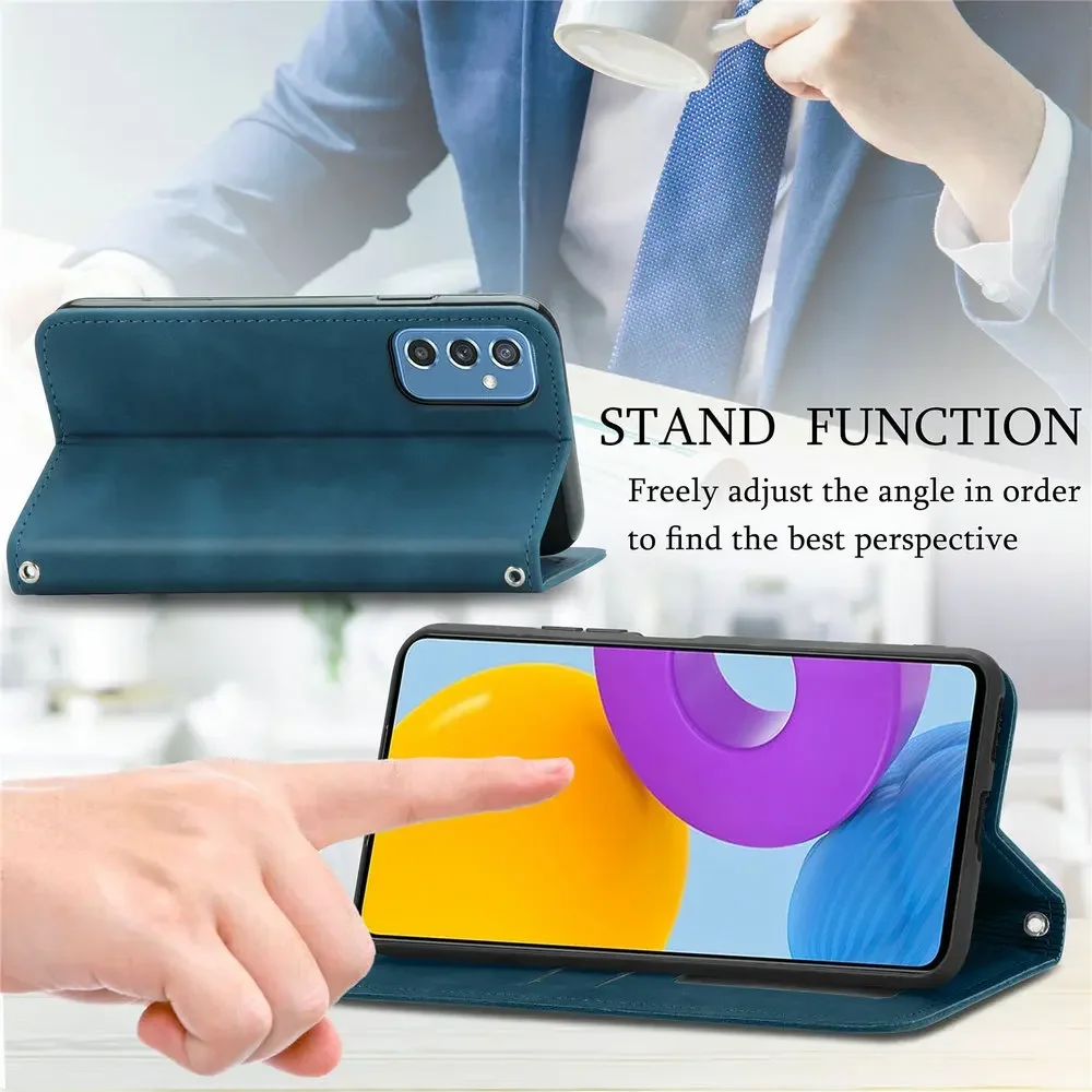 Luxury Smooth Leather Magnetic Wallet Flip Case - Premium Book Cover