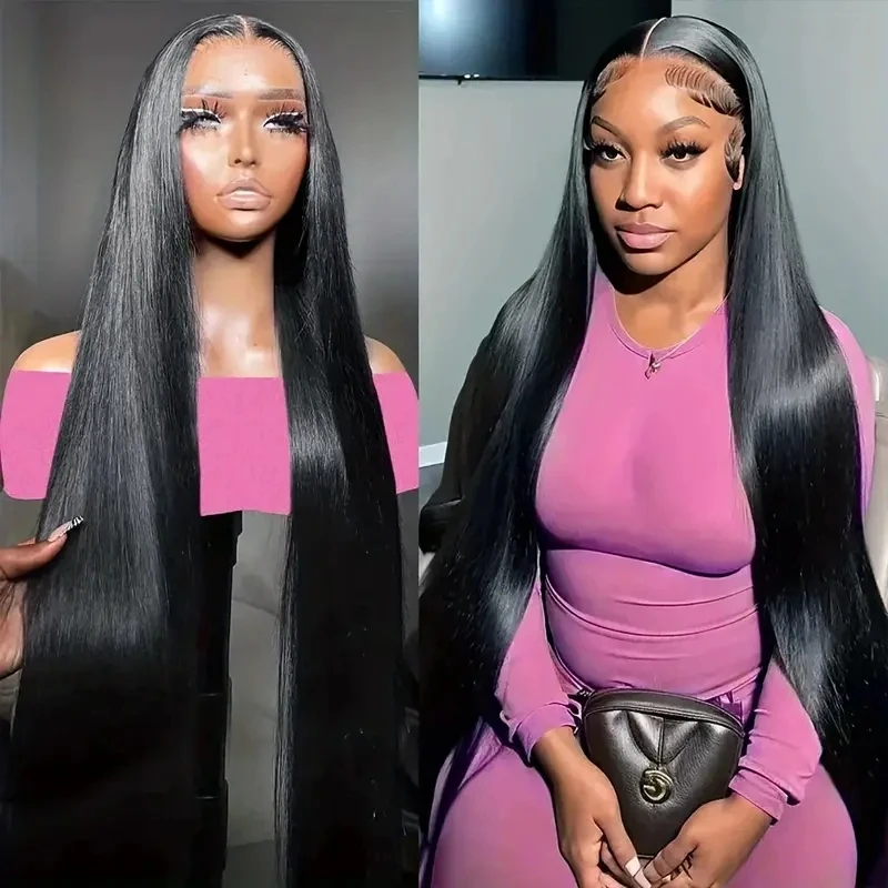 

32-16 Inch Brazilian 13x6 Straight Transparent Lace Frontal Wigs For Black Women Brazilian 13x4 Lace Front Human Hair Wigs