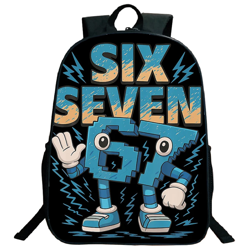 Steal A Brainrot 67 Six Seven Zaino per bambini, zaino da viaggio per studenti, per ragazzi e ragazze, con design divertente, borse da scuola leggere - immagine 4