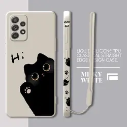 Cartoon Black Cat Phone Case - Sleek and Stylish Design - Galaxy A53 5G (VVACD01)