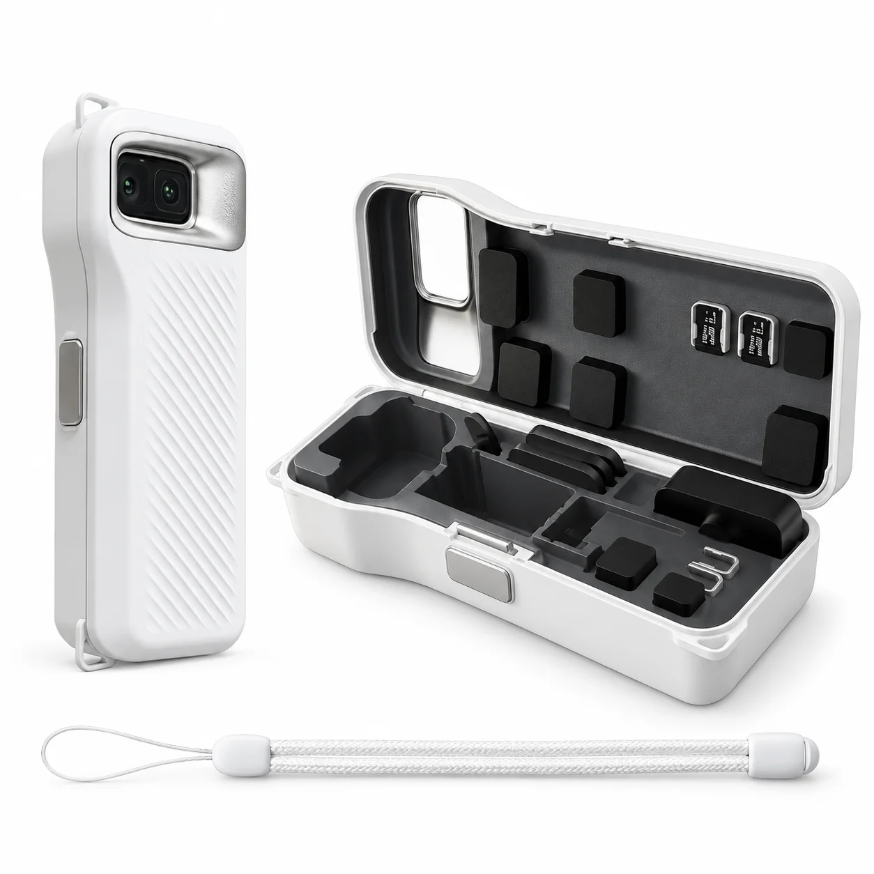 Ultimate Hard Shell Protective Carrying Case with Wrist Strap & Accessory Slots
