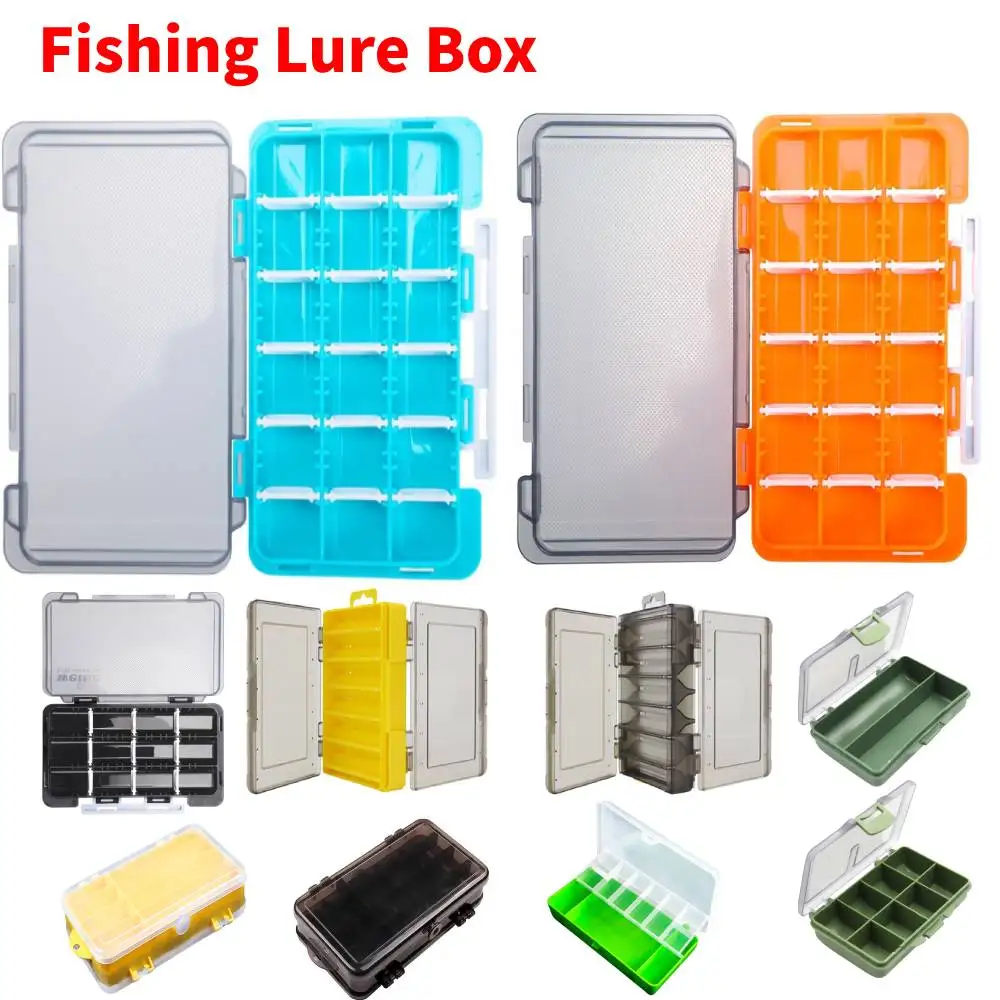 Fishing Lure Boxes Tackle Box Large Storage Double Sided Open Case