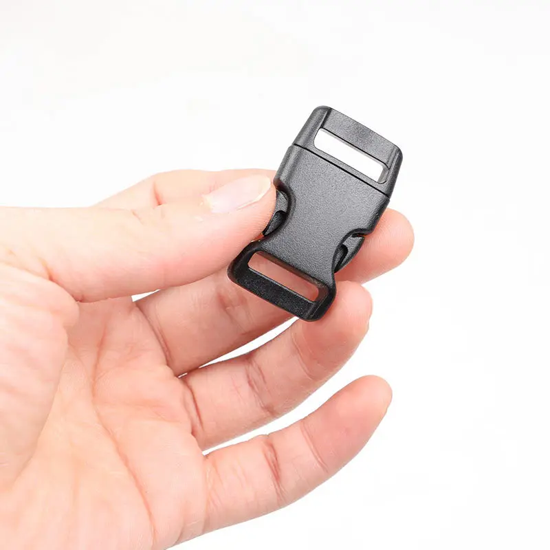 10pcs Quick Side Release Buckle Clip for Paracord Bracelet Outdoor Backpack Bag Strap 15mm Plastic Curved