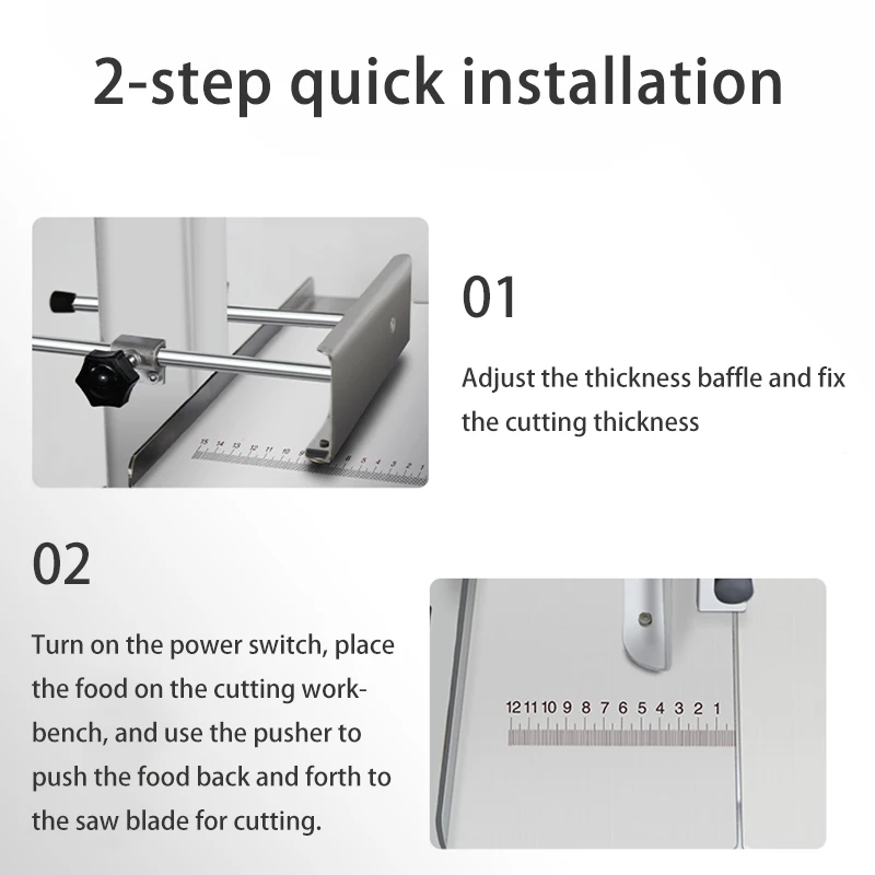 Electric Meat and Bone Saw Machine Desktop Commercial  Frozen Meat Bone Cutting Machine For Cut Bone/Trotter/Ribs/Fish/Meat/Beef 6