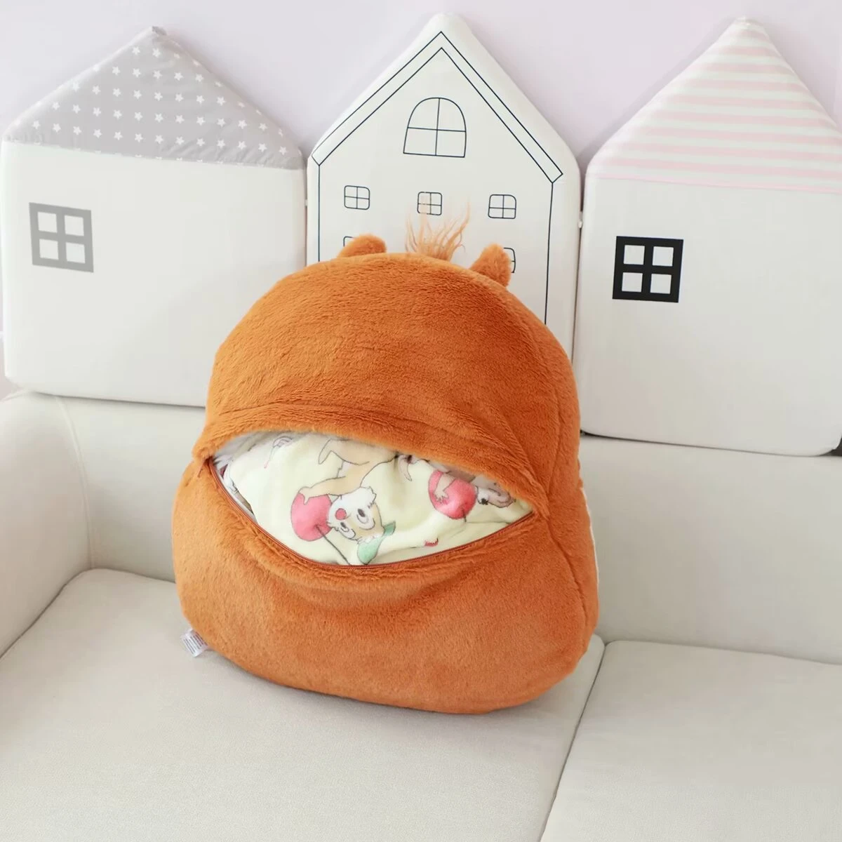 Disney Chip 'n' Dale Plush Headrest Cartoon Anime Stuffed Pillow Cute Pillow Blanket Home Decor Nap Blanket Gifts For Girl 5