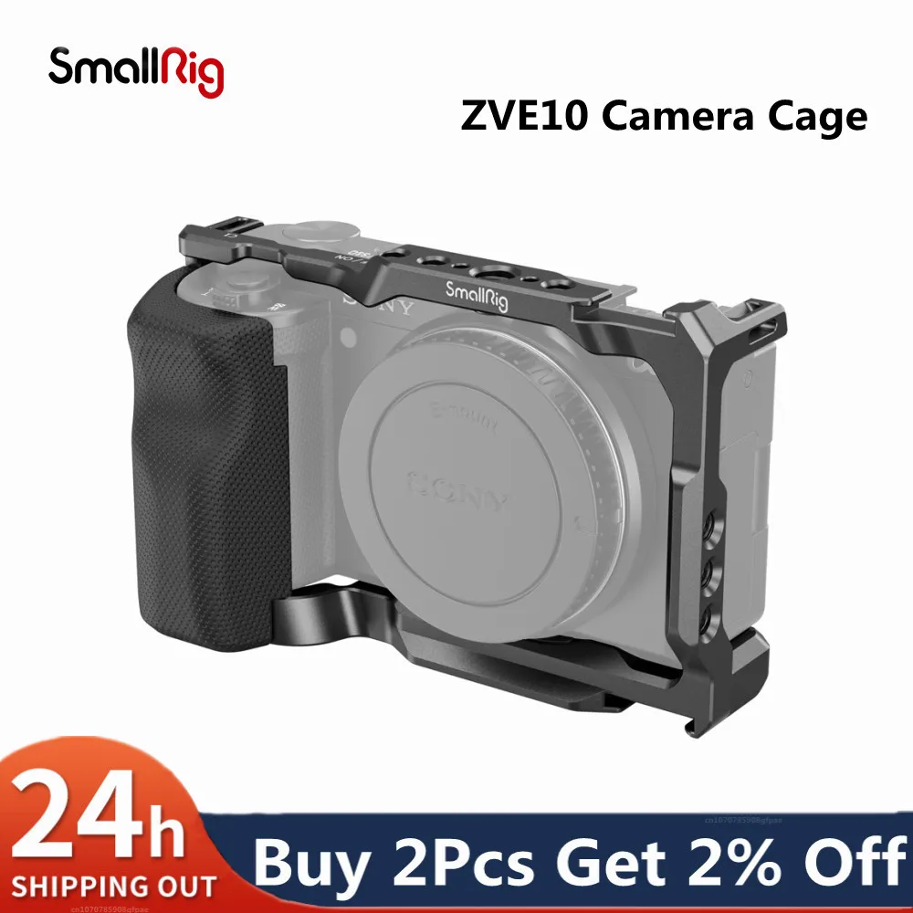 Gabbia Per Fotocamera Smallrig Con Impugnatura Per Sony Zve10 Con Maniglia A Gabbia In Silicone Piastra A Sgancio Rapido Arca Integrata Rig 3538B
