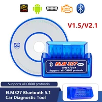 Bluetooth 5.1 ELM327 V2.1 Auto OBD2 Scanner Car Diagnostic Tool Code Reader Tool Super MINI ELM 327 V1.5 For Android 1