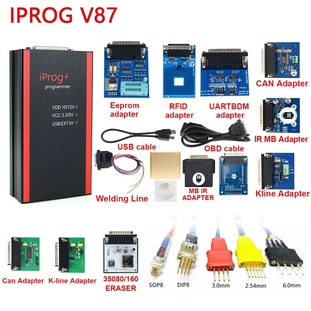V87 Iprog+ Key Programmer Support IMMO + Reset Iprog Pro Till Replace Carprog key programmer