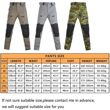 HAN WILD Multicam Camouflage Pants Men Military Tactical Pants Army Wear-resistant Hiking Pant Combat Trousers Hunting Clothes 2