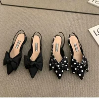 Women's Sandals Fashion Low Heels Sandals Women Shoes Elegant Pointed Straps Fashion Party Pumps Sandalias De Mujer 2023 - Image 2