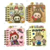 LABUBU spiral-bound categorized notebook mini color pape booklet student cartoon cute notebook 72*72mm 5