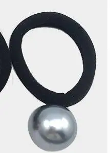 New arrival Women's basic black with Pearl hair tie  girl's rubber band hair accessories scrunchy gum hair clips Hair Accessories