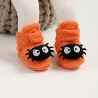 Halloween Pumpkin Baby Booties Slippers Infant Boys Girls Dress Shoes Newborn Crib Shoes Winter Footwear First Walkers Prewalker 6
