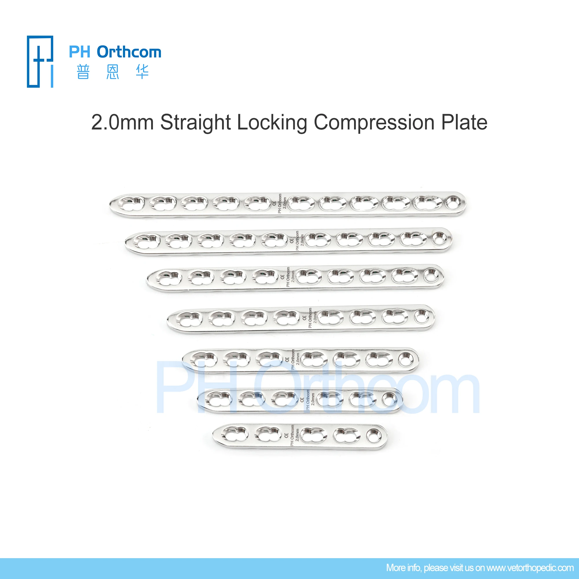 

Stainless Steel 2.0mm Straight Locking Compression Plate Veterinaria Orthopedic Implant Pet Instrument Medical Supply Equipment