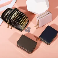 Women Zipper Short Style Purse LycheePattern Fashion Large Capacity Multi CaroSlot Coin Purse With Zipper - Image 5