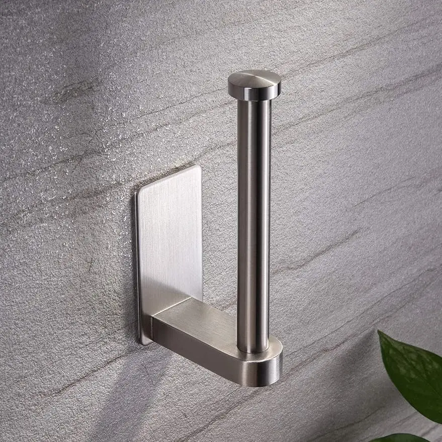 Toilet Paper Holder Self Adhesive Bathroom Toilet Paper Holder Stand no Drilling Stainless Steel Brushed