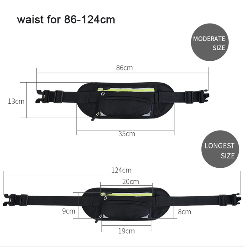 Sports Fanny Pack Running Waist Bag Women Men Belt Bag Phone Hydration Backpack Waterproof Running Accessories Water 6