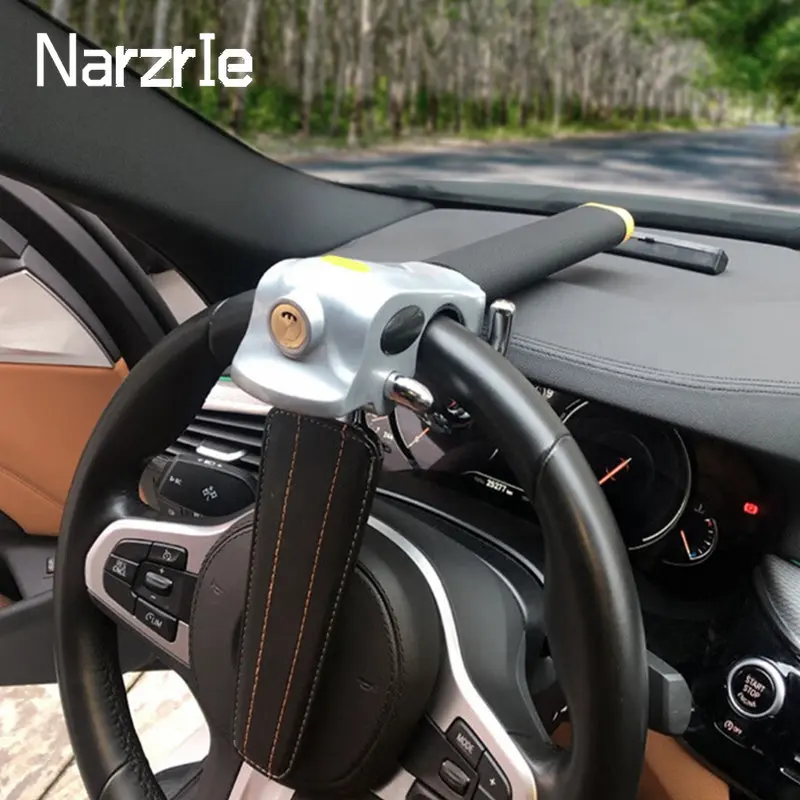 Steering Wheel Lock Car Steering Wheel Lock Foldable Automobile Steering Lock Anti Theft Protection T-Locks Security Car Locks For Accessories