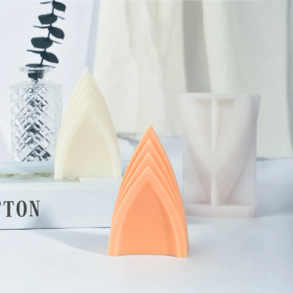 

3d абстрактная треугольная форма слайон свеча форма Сделай Сам простые геометрические свечи мыло Смола форма для рукоделия праздничный подарок