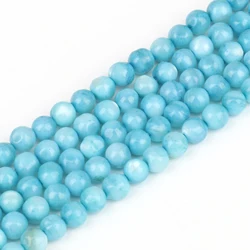 Vibrant Natural Freshwater Shell Beads - 4mm (approx 91pcs) (Lake Blue)