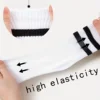 12 pairs of striped Preppy Crew children's socks - unisex fashionable solid color striped pattern round neck socks 5