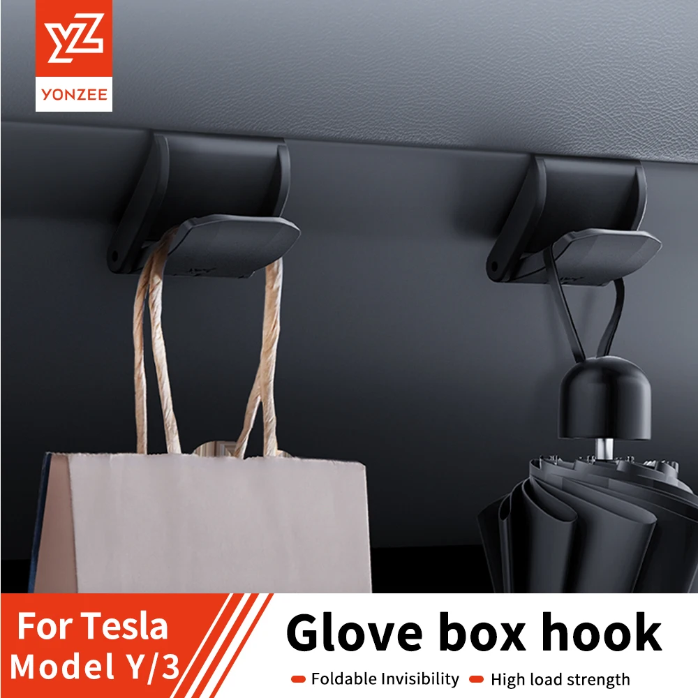 For New Tesla Model 3/Y Highland Juniper Glove box Car Hooks ABS Storage Holder Tesla Model 3 Car Dedicated Accessories