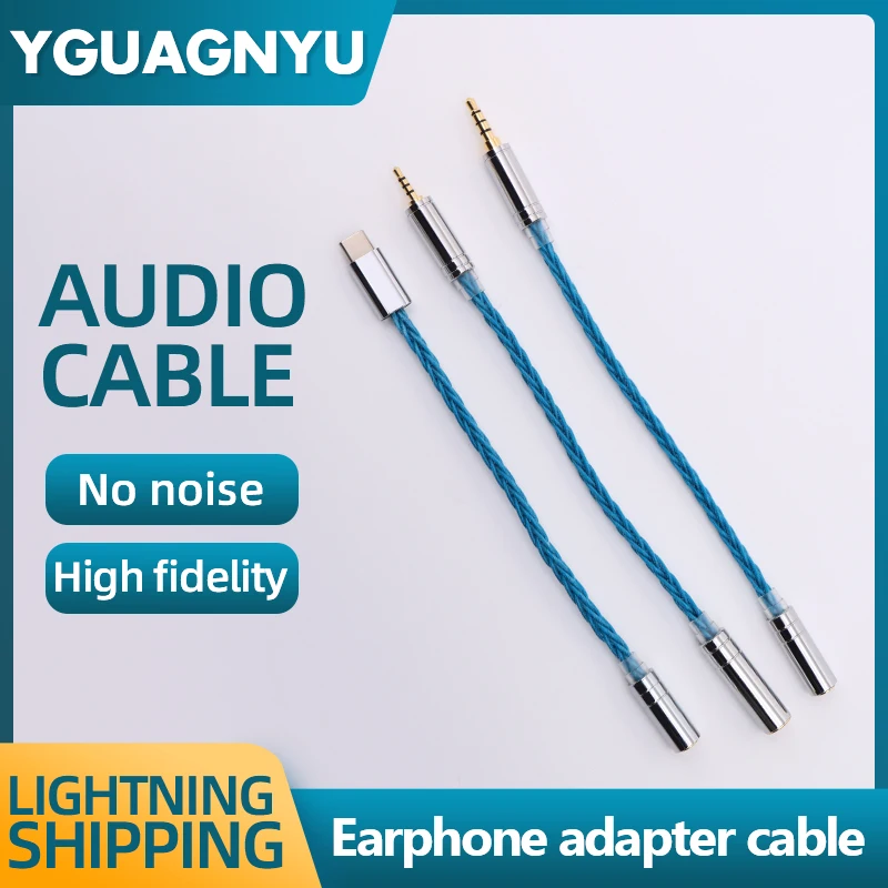 

YGUAGNYU-08 HIFI 4.4MM Balanced Headphone Adapter Audio Cable 4.4 to 3.5mm 2.5mm 6.35mm XLR