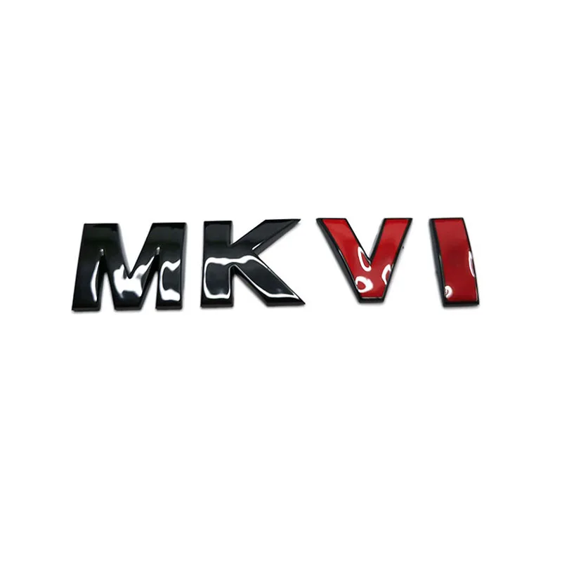 성격 자동차 스티커 광택 블랙 MKVI 뒷문 후면 엠블럼 MK 4 자동 로고 골프 4 그릴 배지