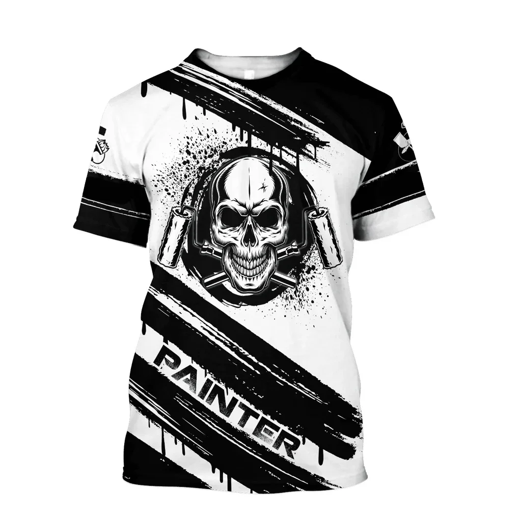 

Painter Graphic Men's T-Shirts for Men Clothes Oversized Tees Shirt Unisex 3D Printed Summer Casual Short Sleeve Tops Street