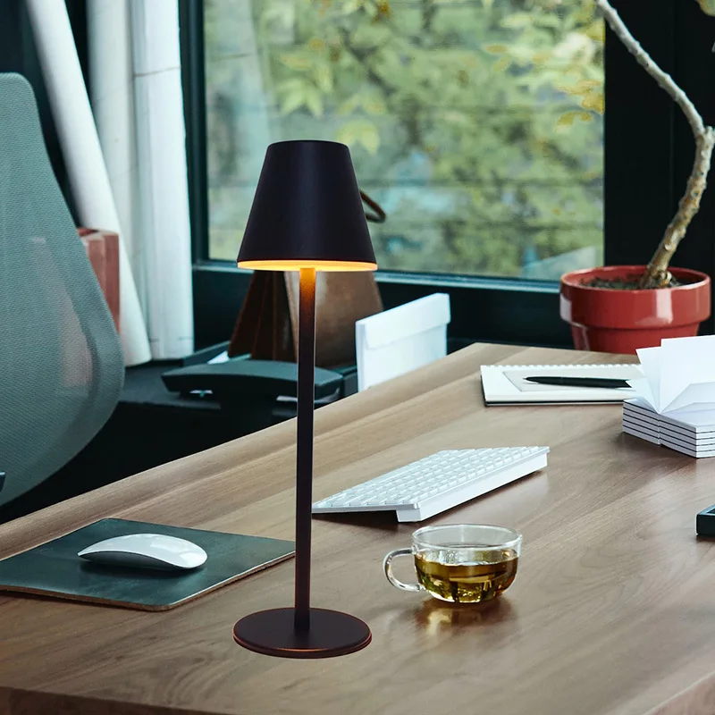 Lampe de table aste LED avec capteur tactile 3recyclBrightness 4000mAh  Batterie USB-C port de charge Lampe de chevet portable - AliExpress