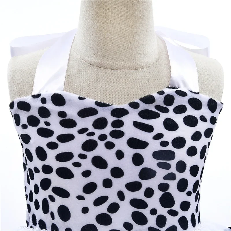 Dalmatian Dog Tutu Dress LED Light for Baby Girls Spotted Animal Halloween Costume Toddler 10T