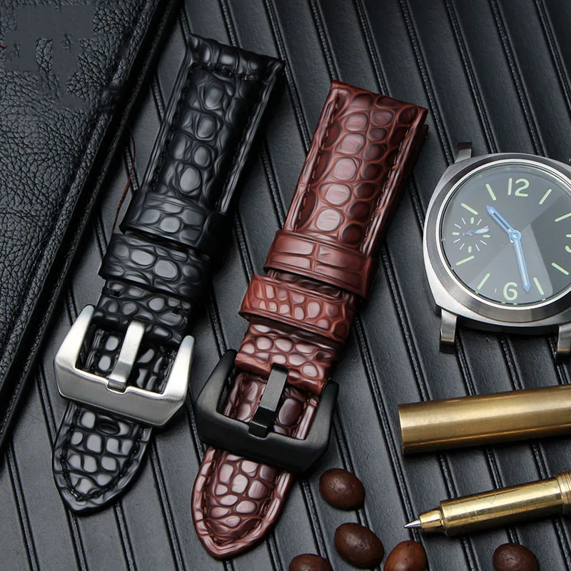 High Quality Crocodile skin watch band for Panerai 441