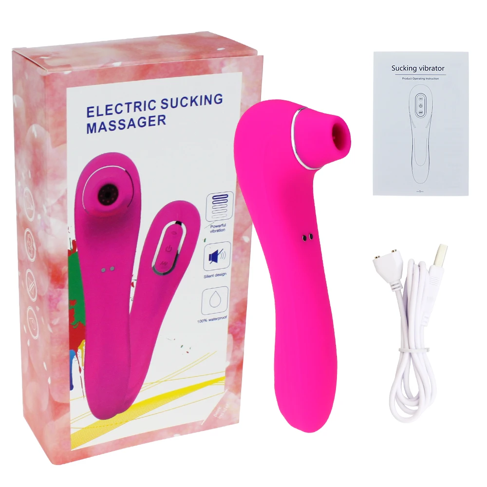 Clitoral Sucking Vibrator G Spot Stimulator Clit Dildo Vibrator Suction & Vibration Patterns Waterproof Oral Sex Toys for Woman