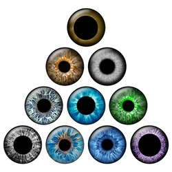 12 Pairs/bag 14mm Thin Glass Cabochons Fit Blythe Doll Eyes Chips for DIY Jewelry Making Supplies H206
