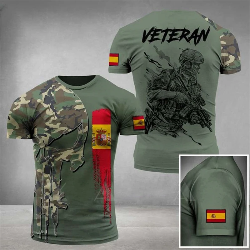 Camiseta Técnica Ejército Español , Algodón De Ocio De Manga Corta -  AliExpress